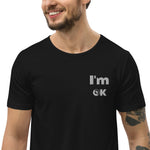 Men's Curved Hem T-Shirt || I'm OK Premium Cotton T-shirt